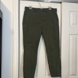 Stylish Olive Green Ankle Pants